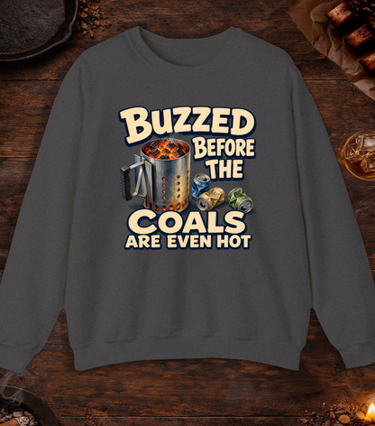 Buzzed Before Crewneck - Dark Heather