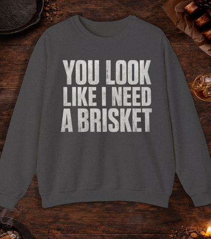 I Need a Brisket Crewneck - Dark Heather
