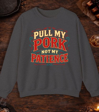 Pull My Pork Crewneck - Dark Heather