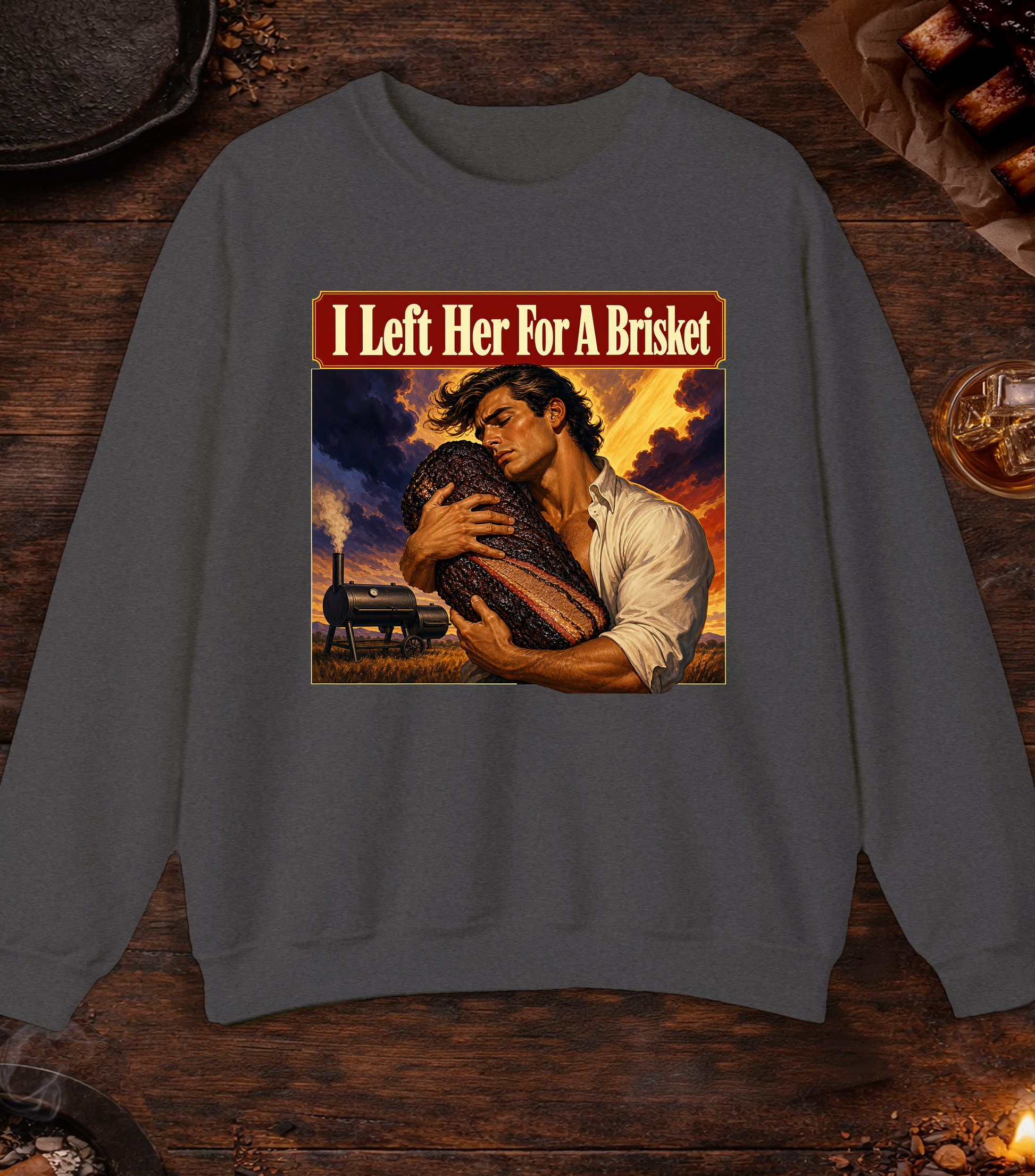I Left Her Crewneck - Dark Heather