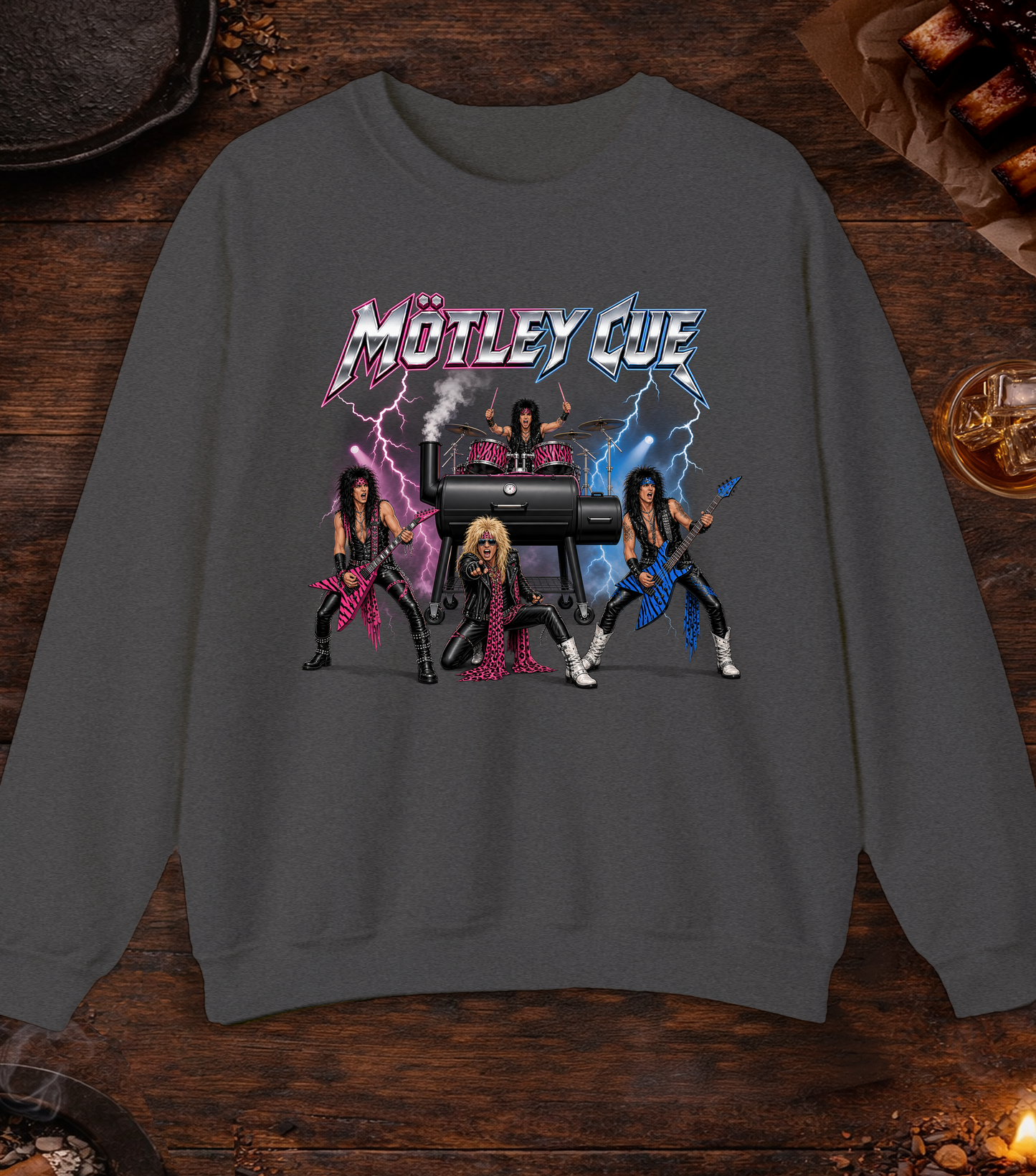 Motley Cue Crewneck - Dark Heather