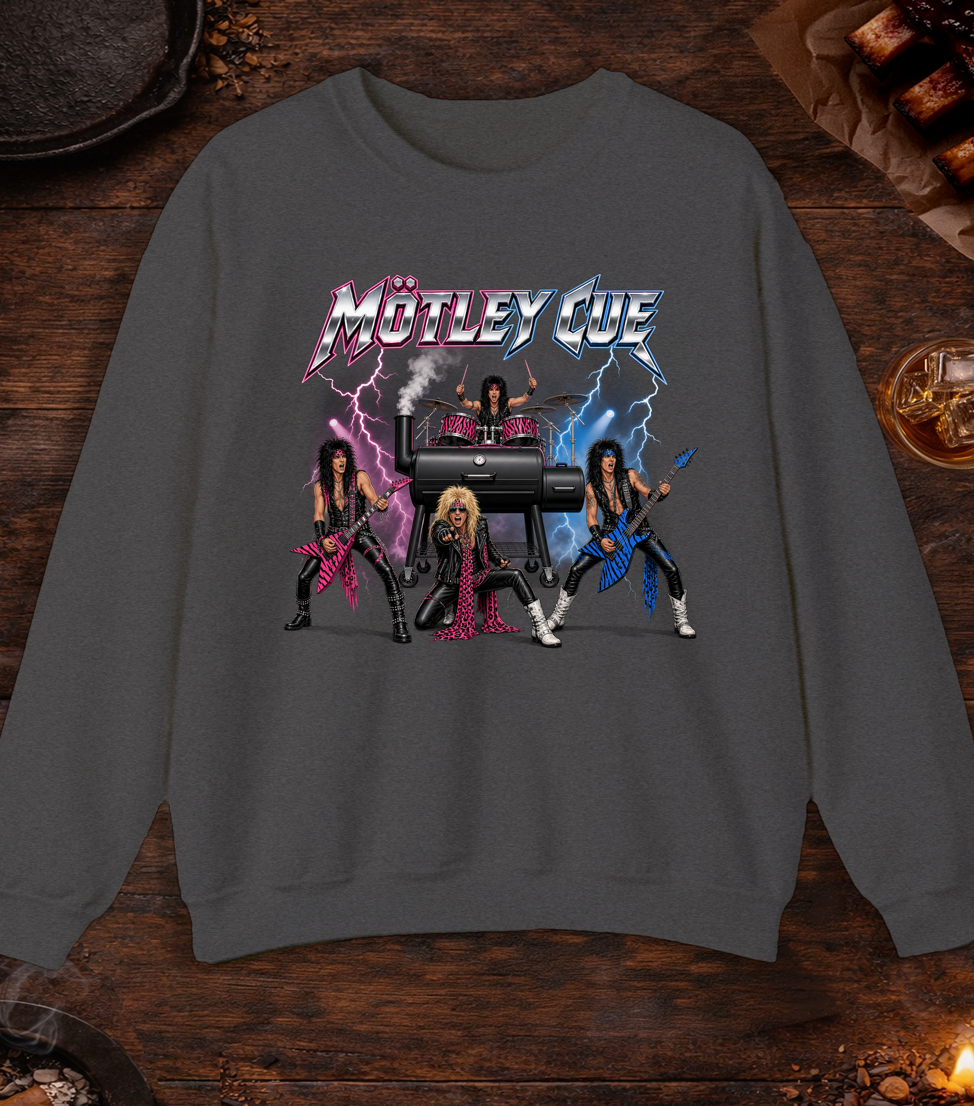 Motley Cue Crewneck - Dark Heather