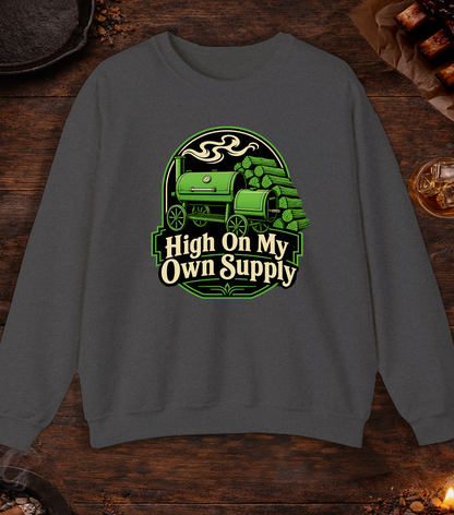 High On My Own Supply Crewneck - Dark Heather