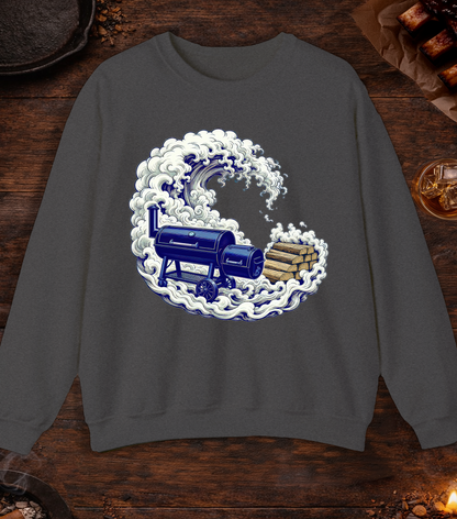 Smoke Wave Crewneck - Dark Heather