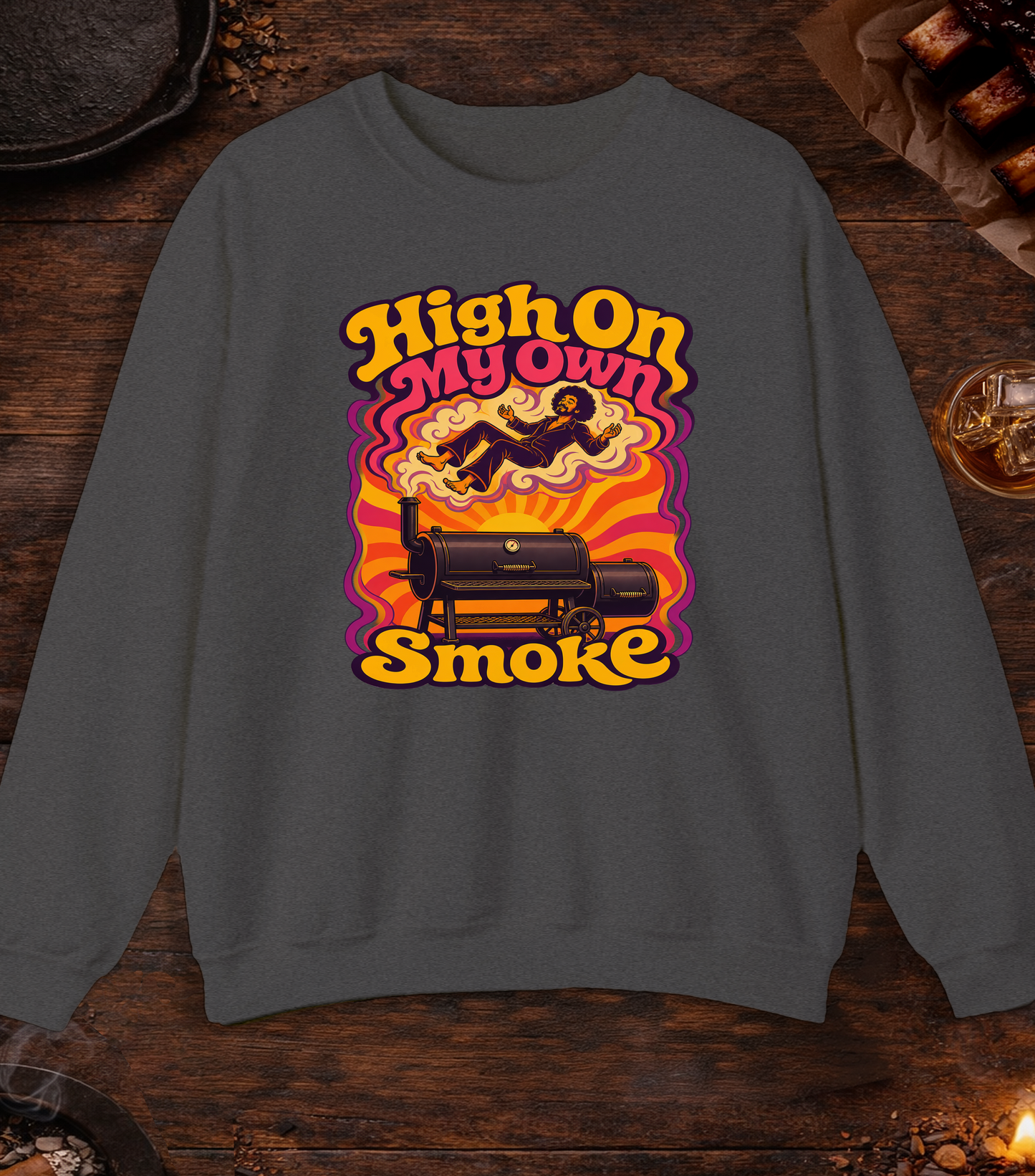 My Own Smoke Crewneck - Dark Heather
