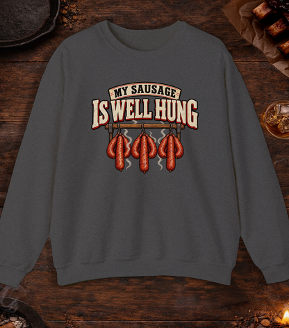 Well Hung Crewneck - Dark Heather