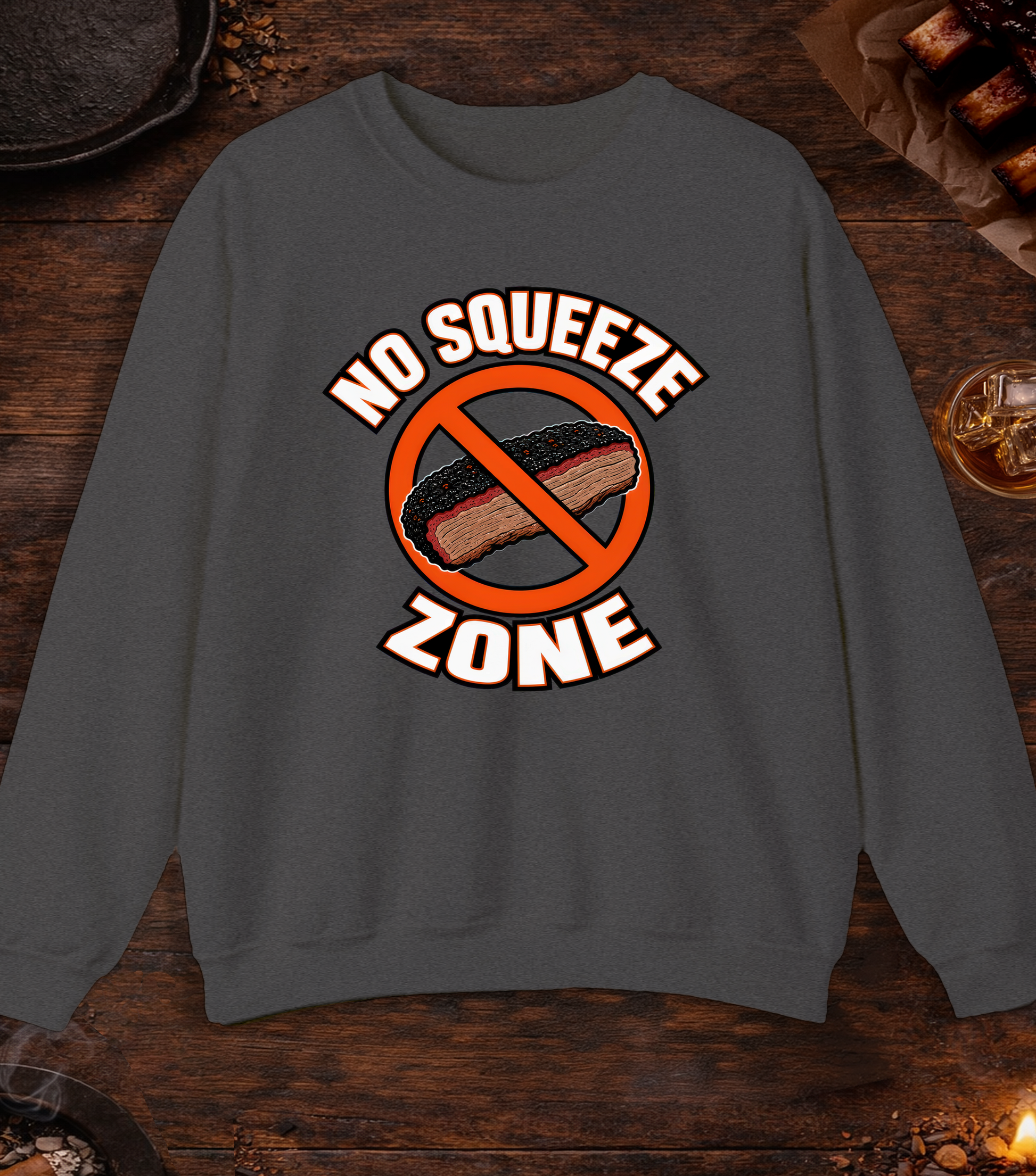 No Squeeze Zone Crewneck - Dark Heather