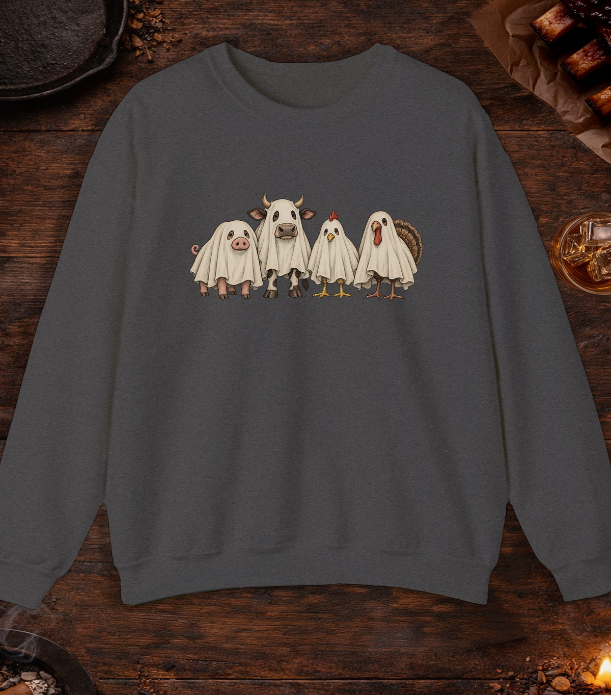BBQ Ghosts - Dark Heather
