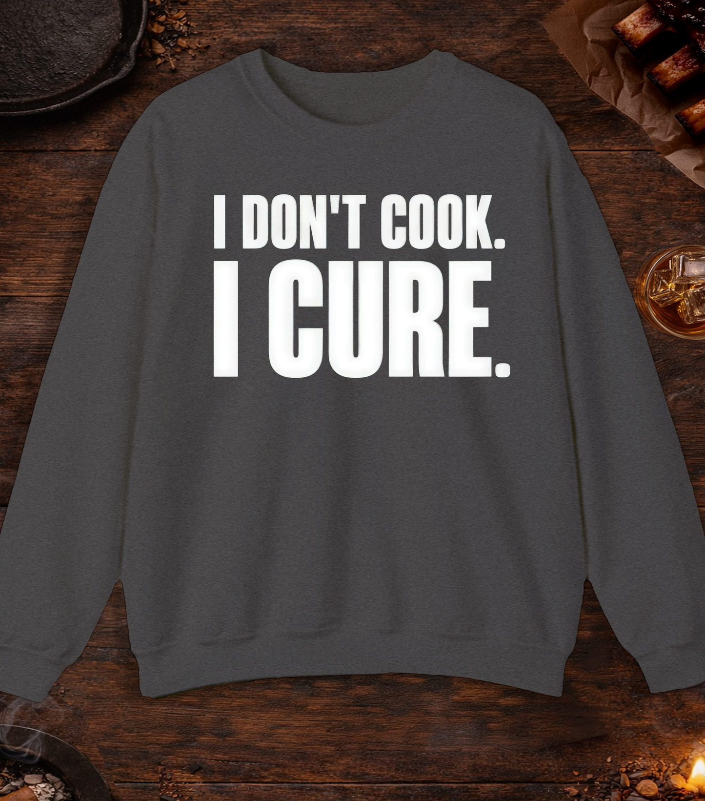 I Cure Crewneck - Dark Heather