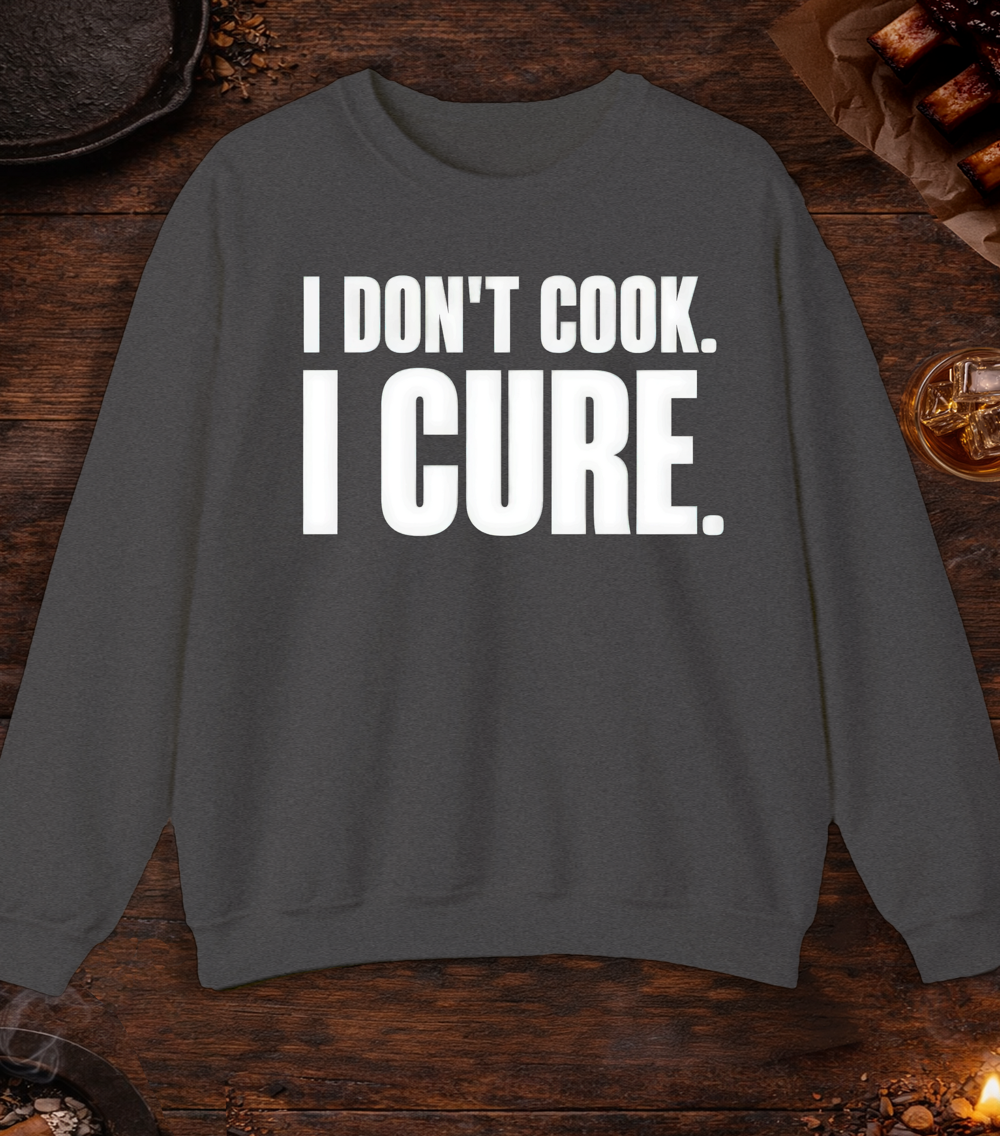 I Cure Crewneck - Dark Heather