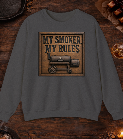 My Smoker My Rules Crewneck - Dark Heather
