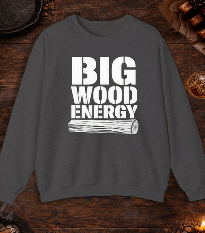 Big Wood Energy Crewneck - Dark Heather
