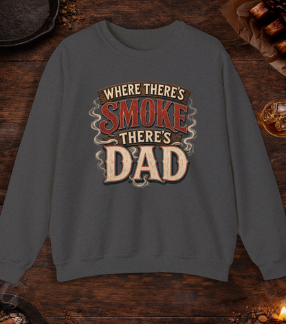 Where There's Smoke Crewneck - Dark Heather