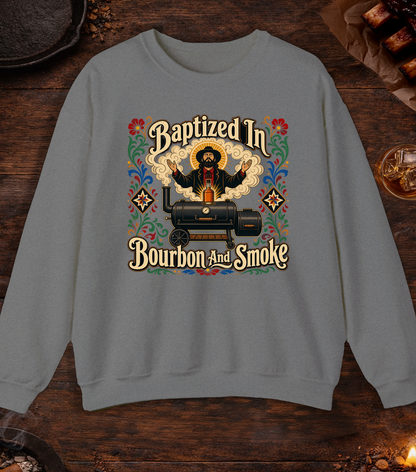 Bourbon And Smoke Crewneck - Graphite Heather