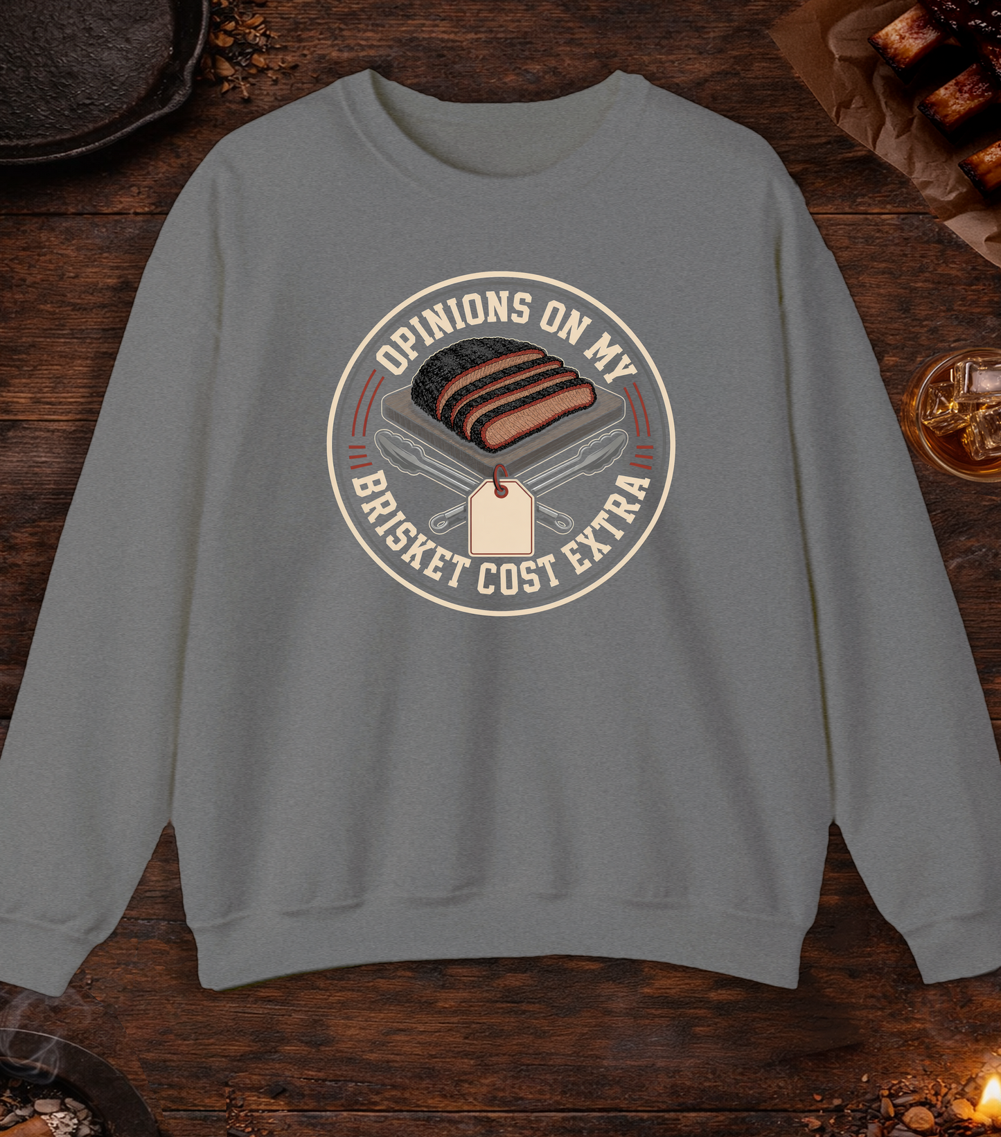 Opinions Cost Extra Crewneck - Graphite Heather