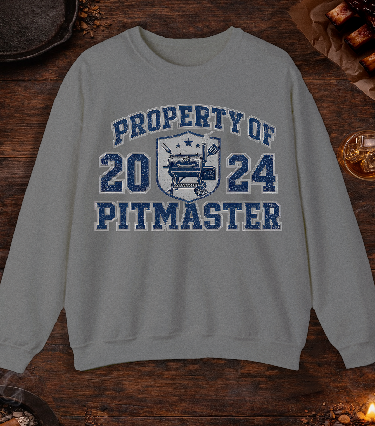 Property of Pitmaster Crewneck - Graphite Heather