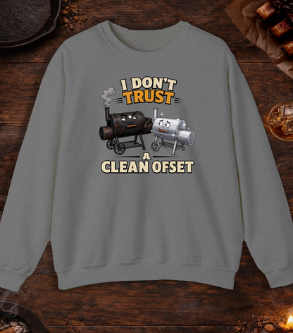 Don't Trust a Clean Offset Crewneck - Graphite Heather