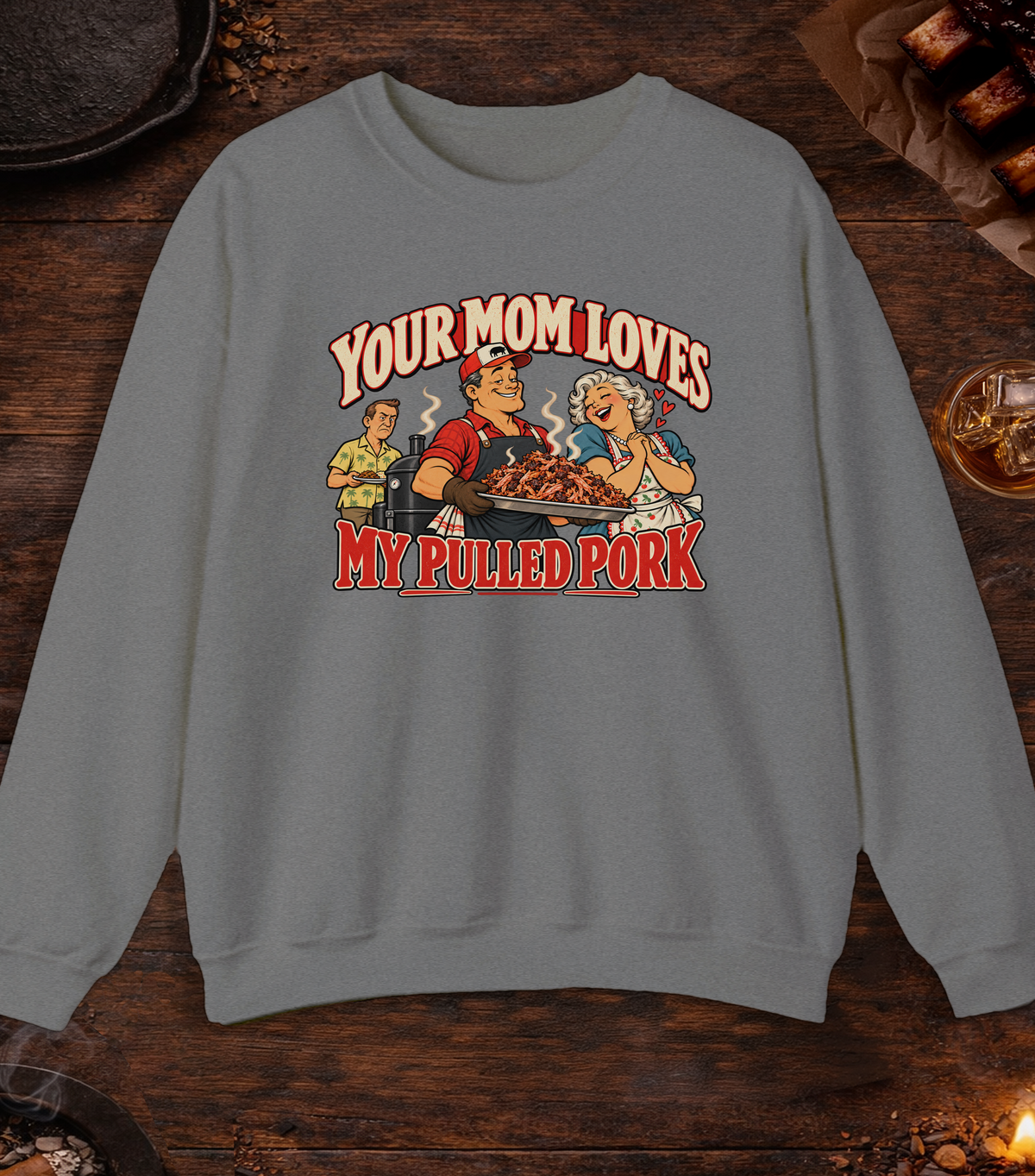 Your Mom Crewneck - Graphite Heather