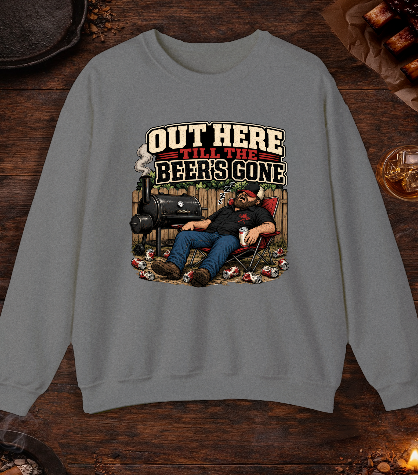 Till the Beer's Gone Crewneck - Graphite Heather