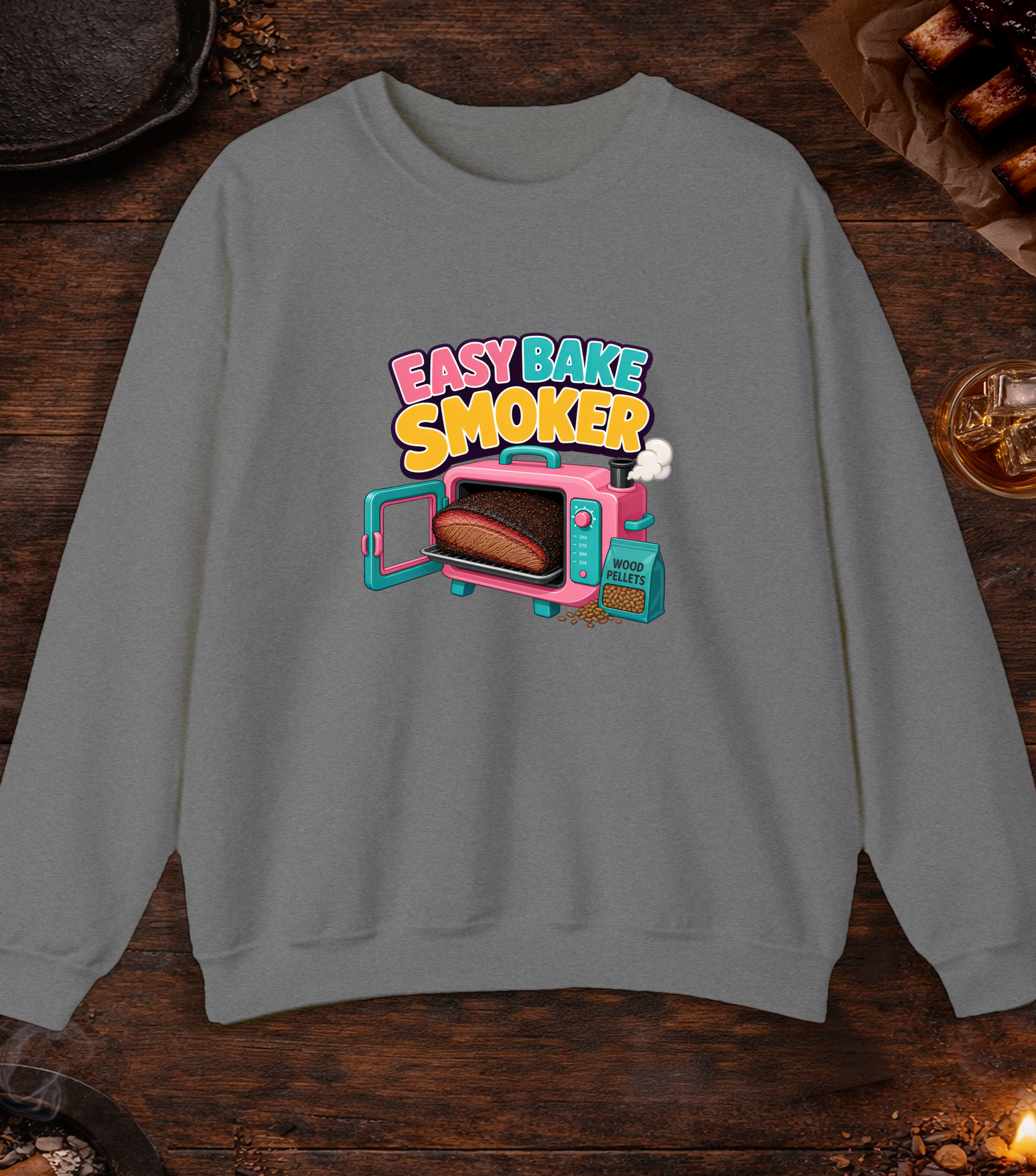 Easy Bake Smoker Crewneck - Graphite Heather