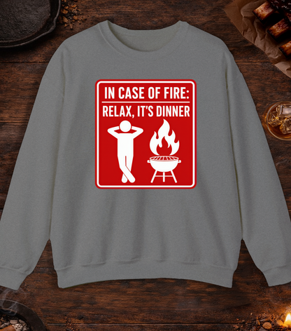 In Case of Fire Crewneck - Graphite Heather