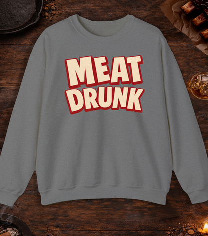 Meat Drunk Crewneck - Graphite Heather