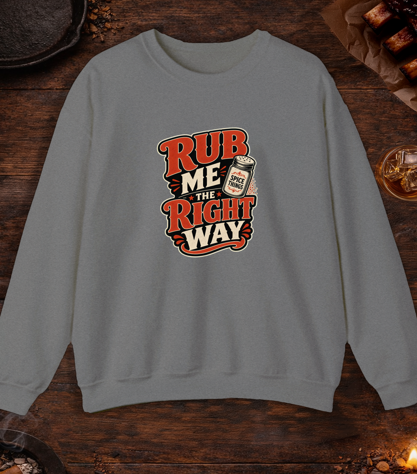 Rub Right Crewneck - Graphite Heather