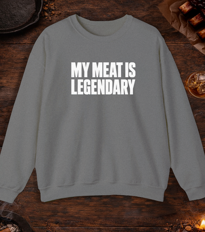 My Meat Is Legend Crewneck - Graphite Heather