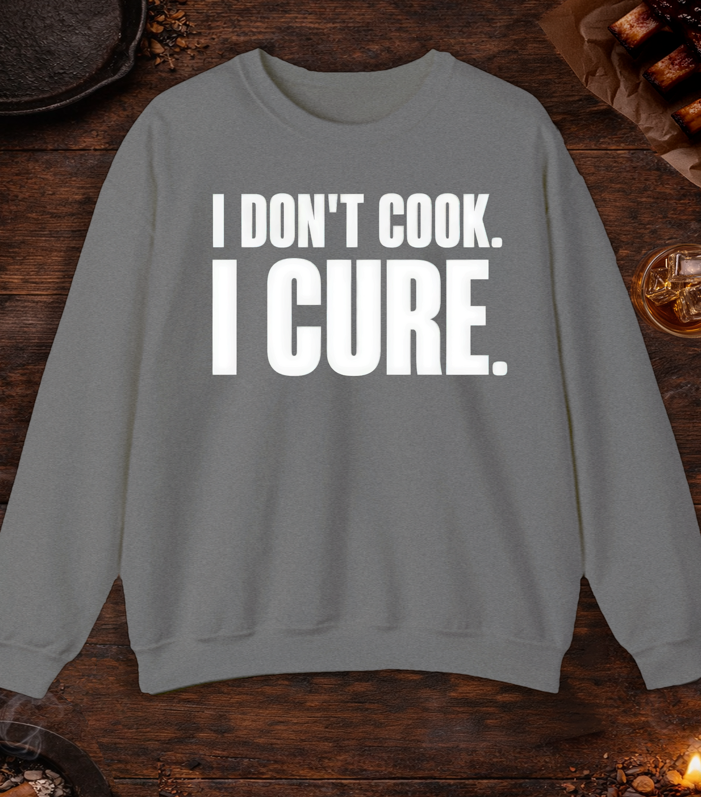 I Cure Crewneck - Graphite Heather
