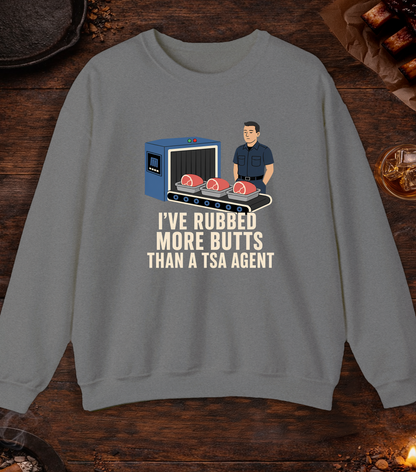 TSA Agent Butts Crewneck - Graphite Heather