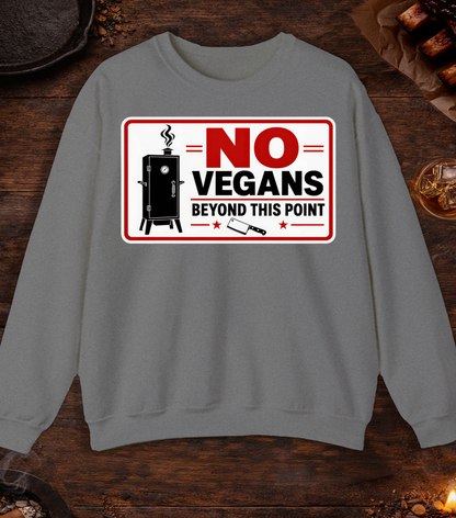 No Vegans Crewneck - Graphite Heather