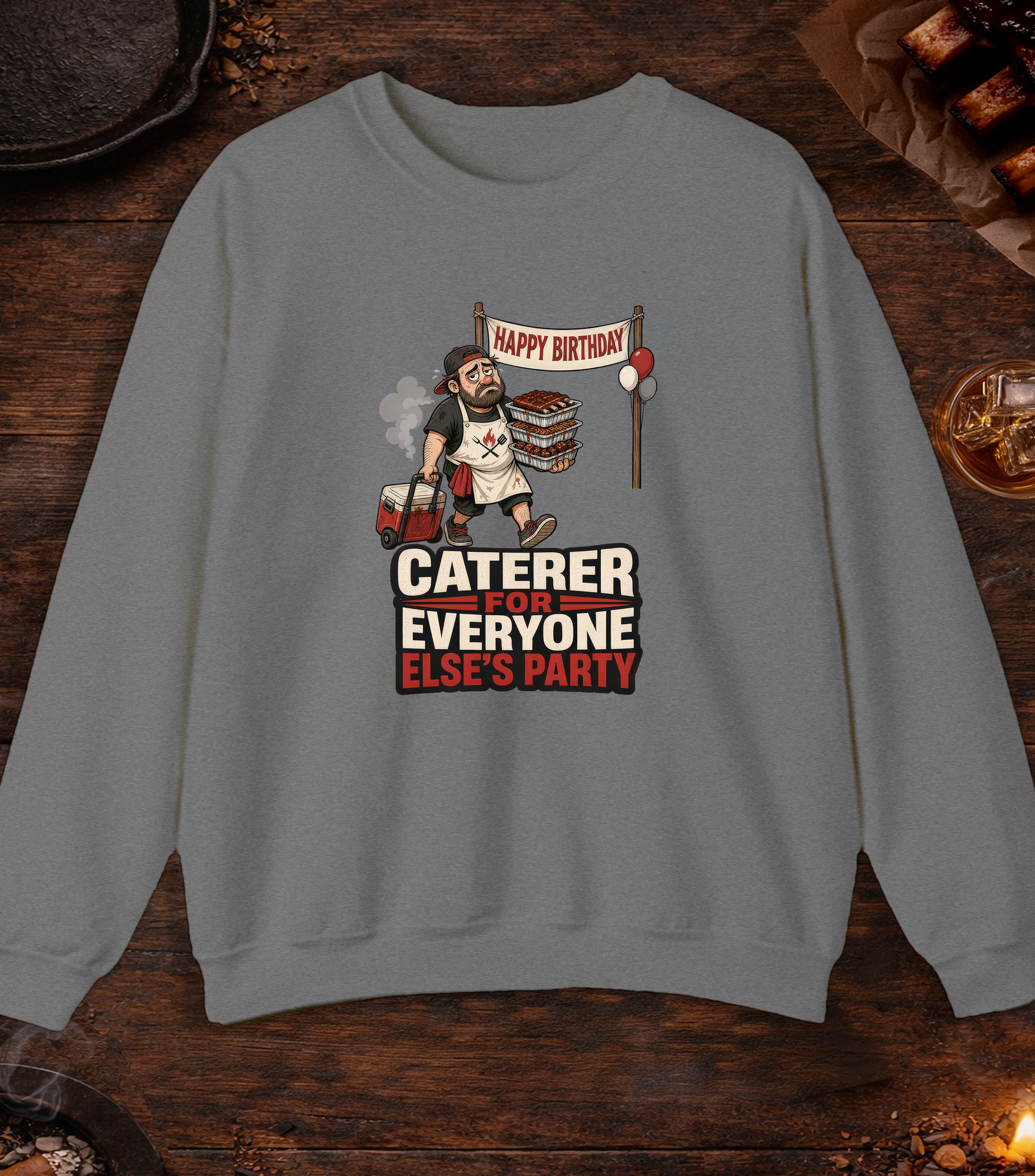 Everyone Else's Caterer Crewneck - Graphite Heather