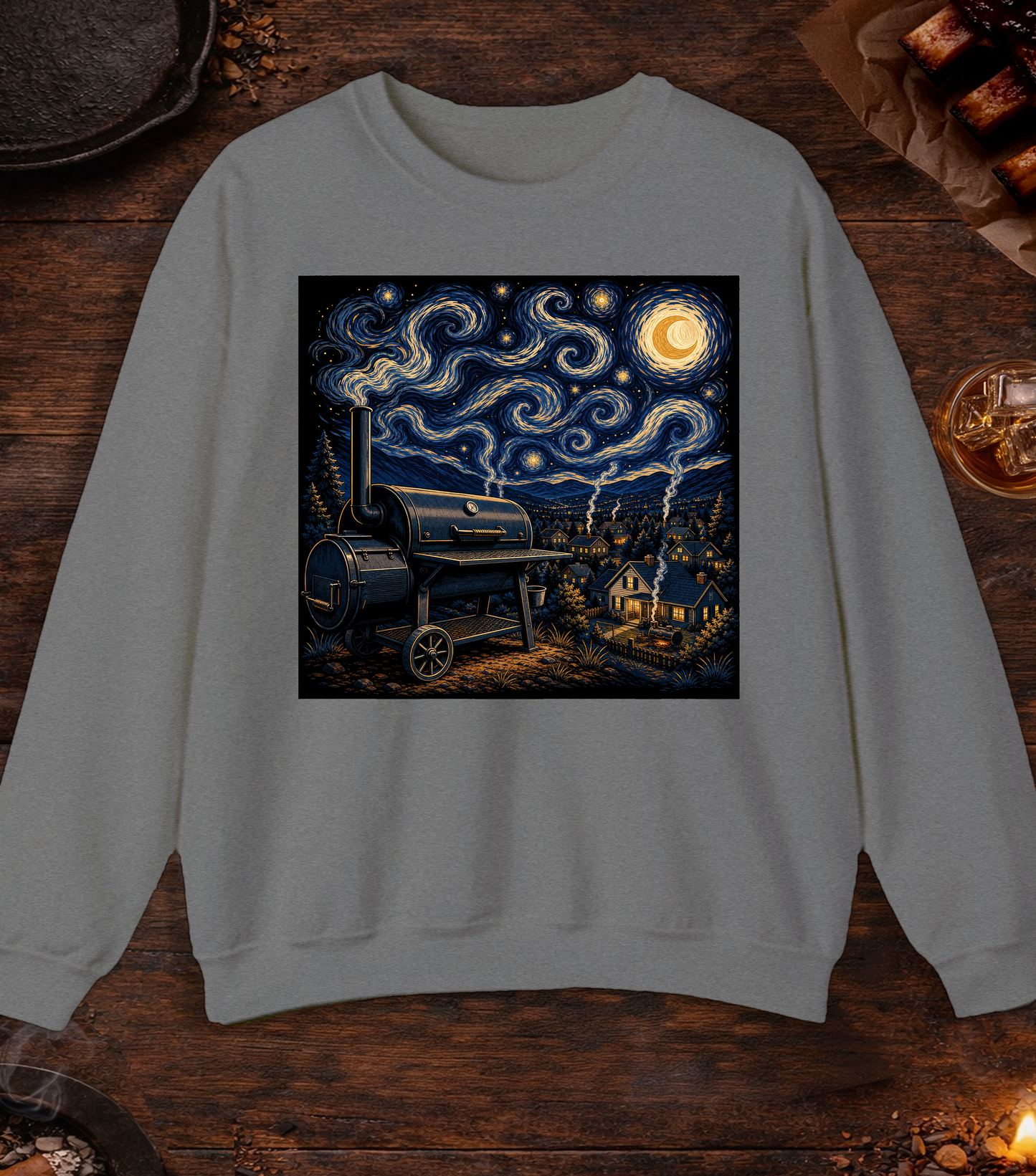 Smokey Night Crewneck - Graphite Heather