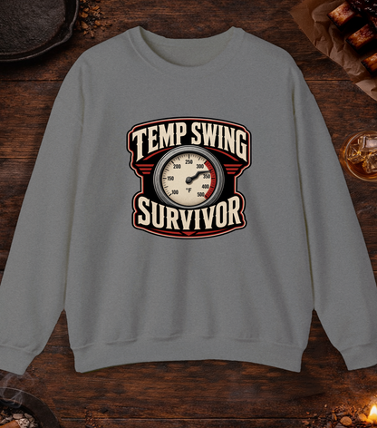 Temp Swing Survivor Crewneck - Graphite Heather