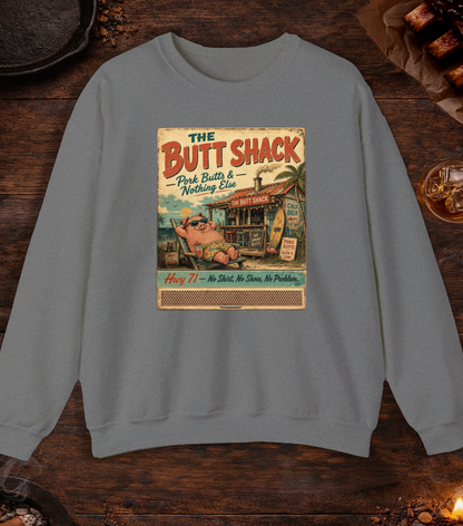 Butt Shack Matchbook Crewneck - Graphite Heather