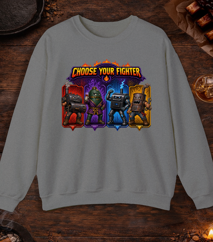 Choose Your Fighter Crewneck - Graphite Heather