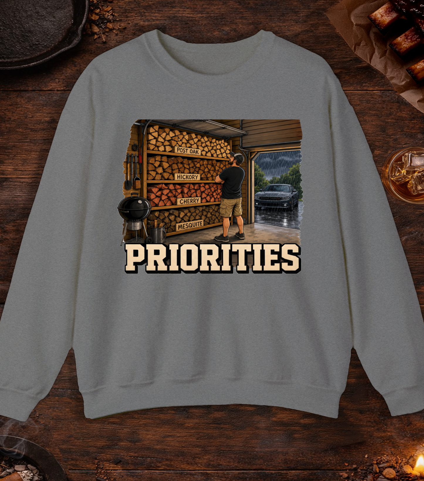 Priorities Crewneck - Graphite Heather