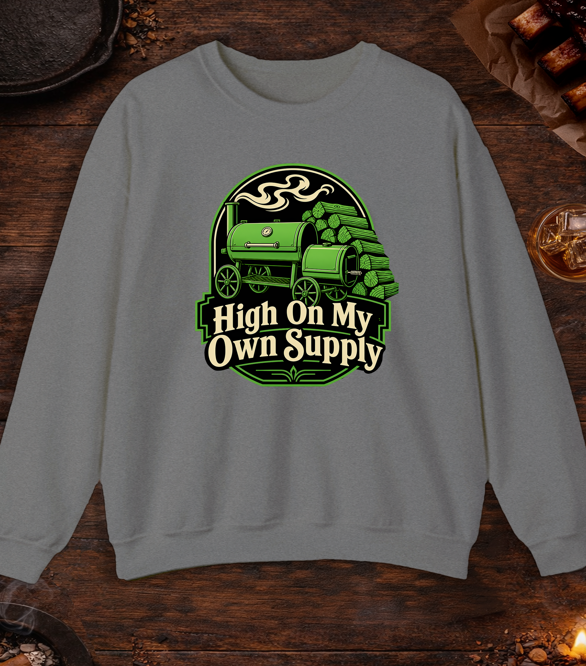 High On My Own Supply Crewneck - Graphite Heather