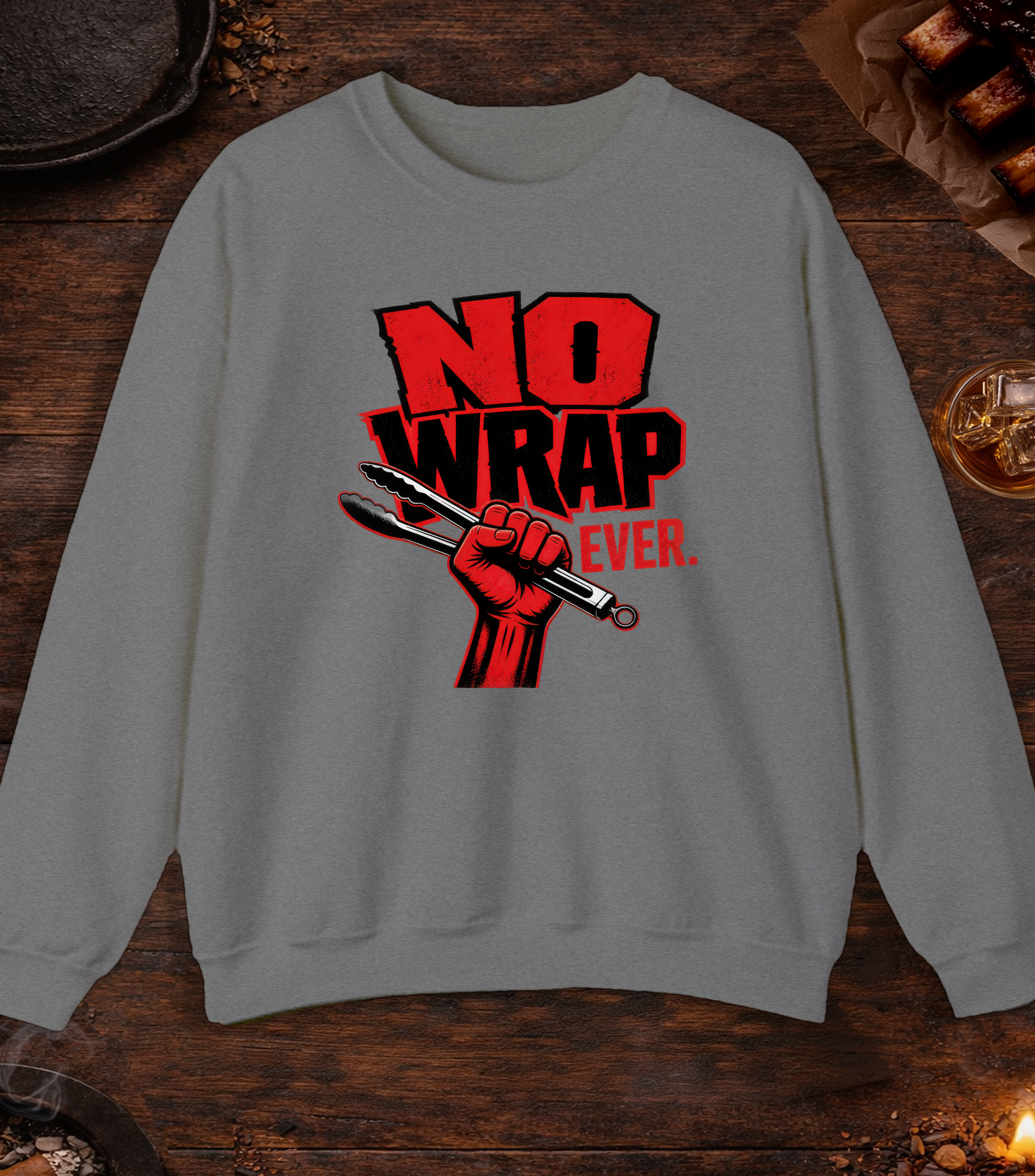 No Wrap Ever Crewneck - Graphite Heather