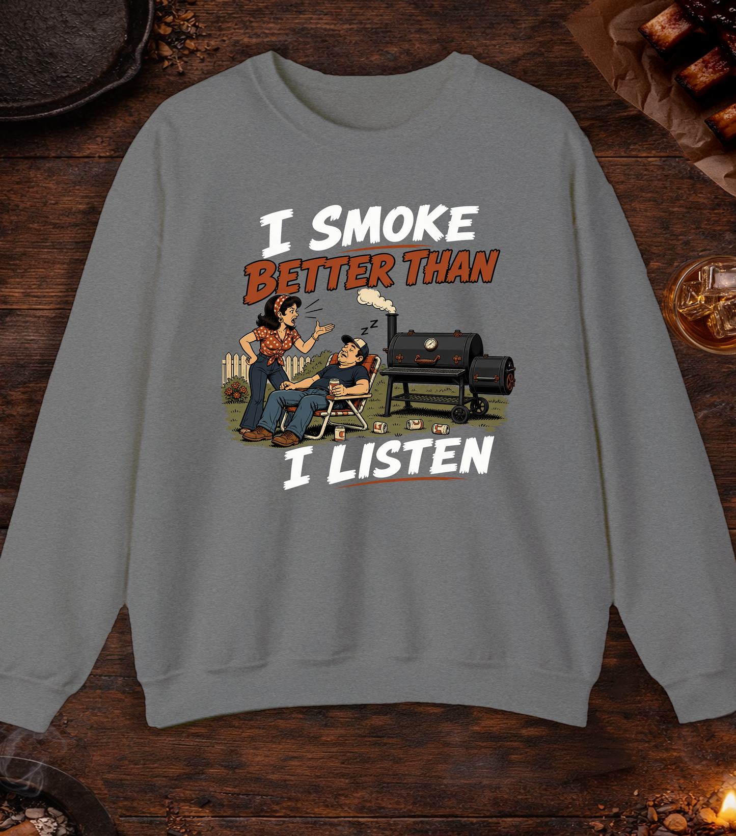 Better Than Listen Crewneck - Graphite Heather