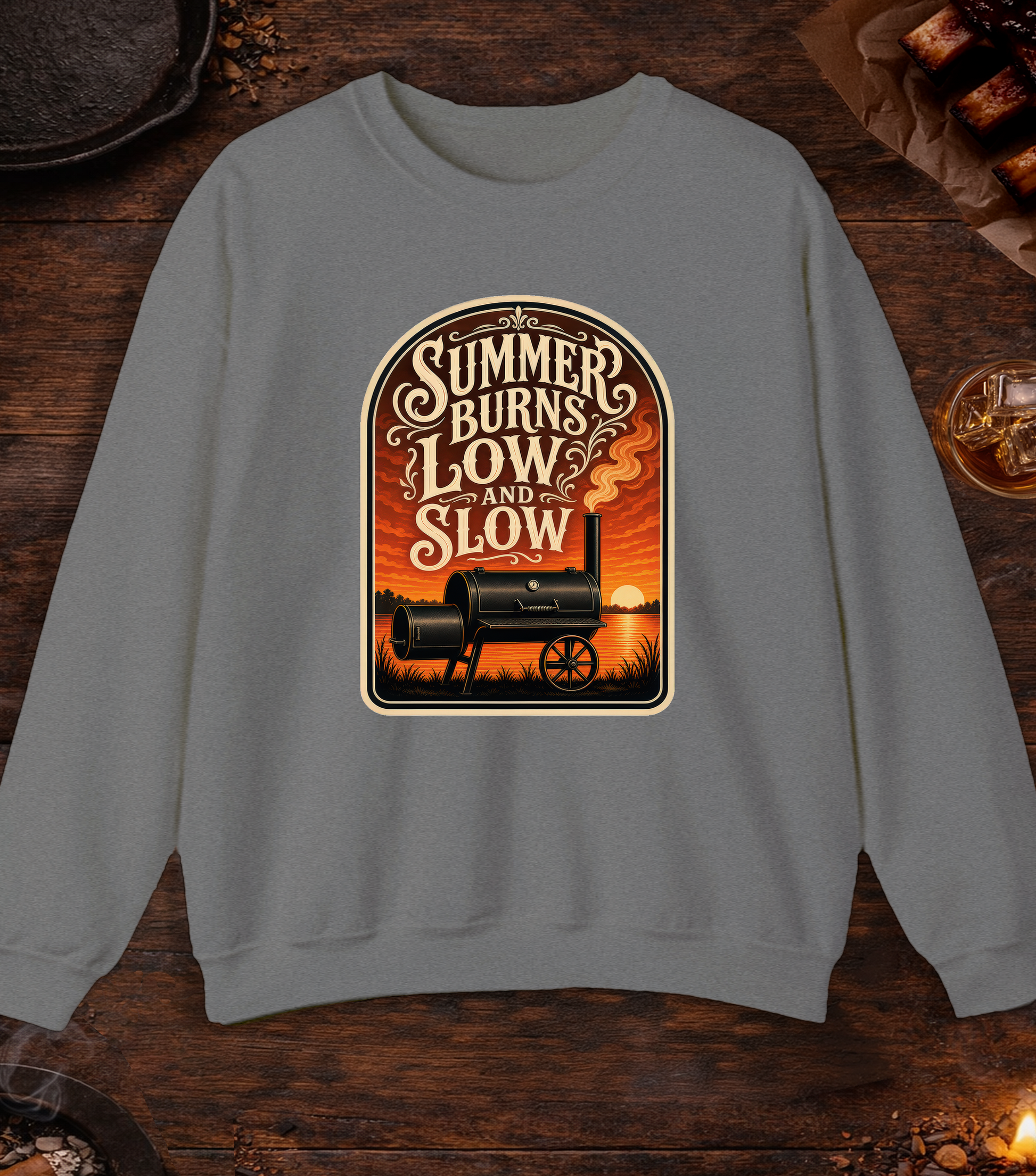 Summer Burns Low Slow Crewneck - Graphite Heather