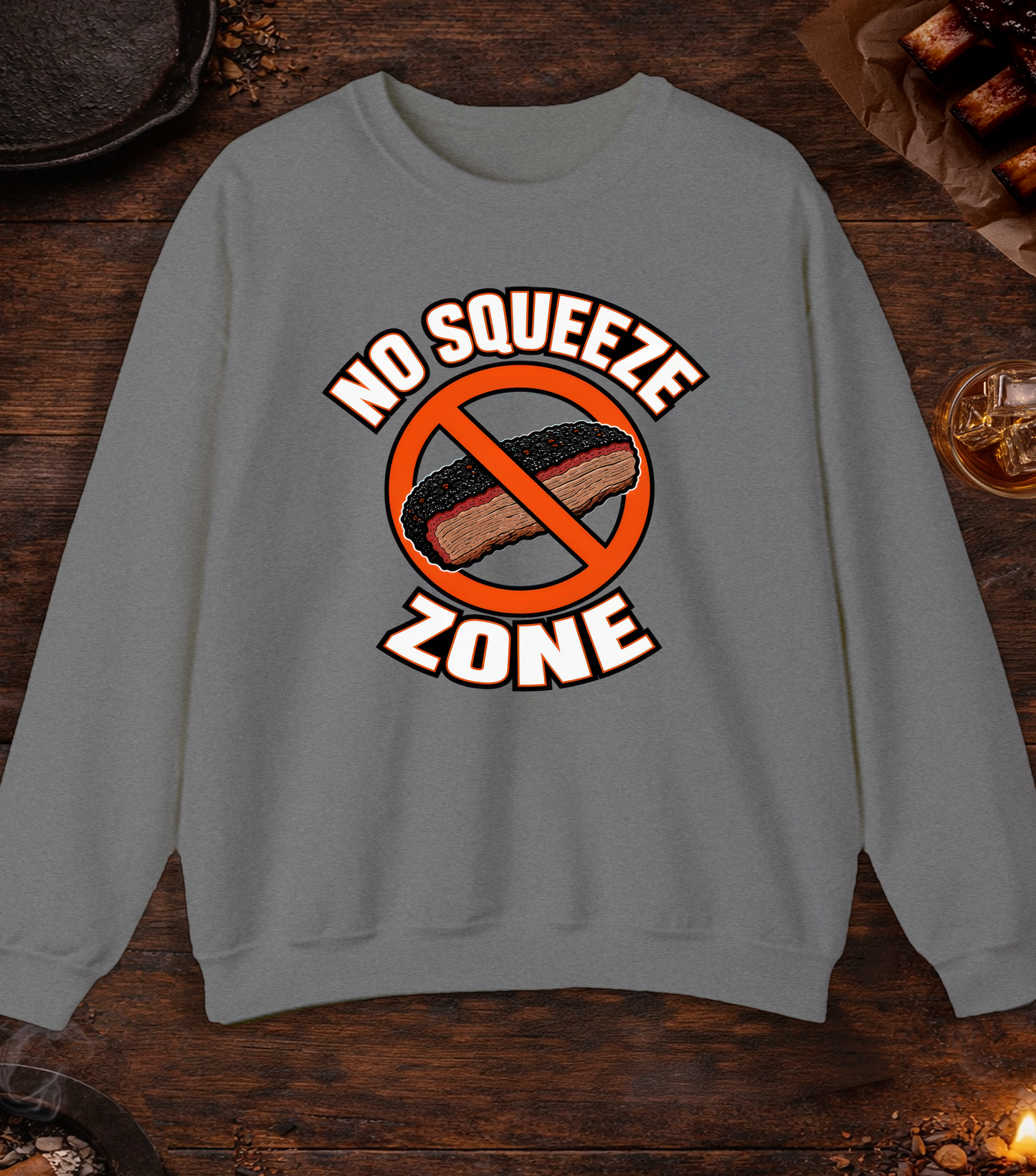 No Squeeze Zone Crewneck - Graphite Heather