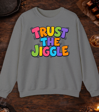 Trust the Jiggle Crewneck - Graphite Heather