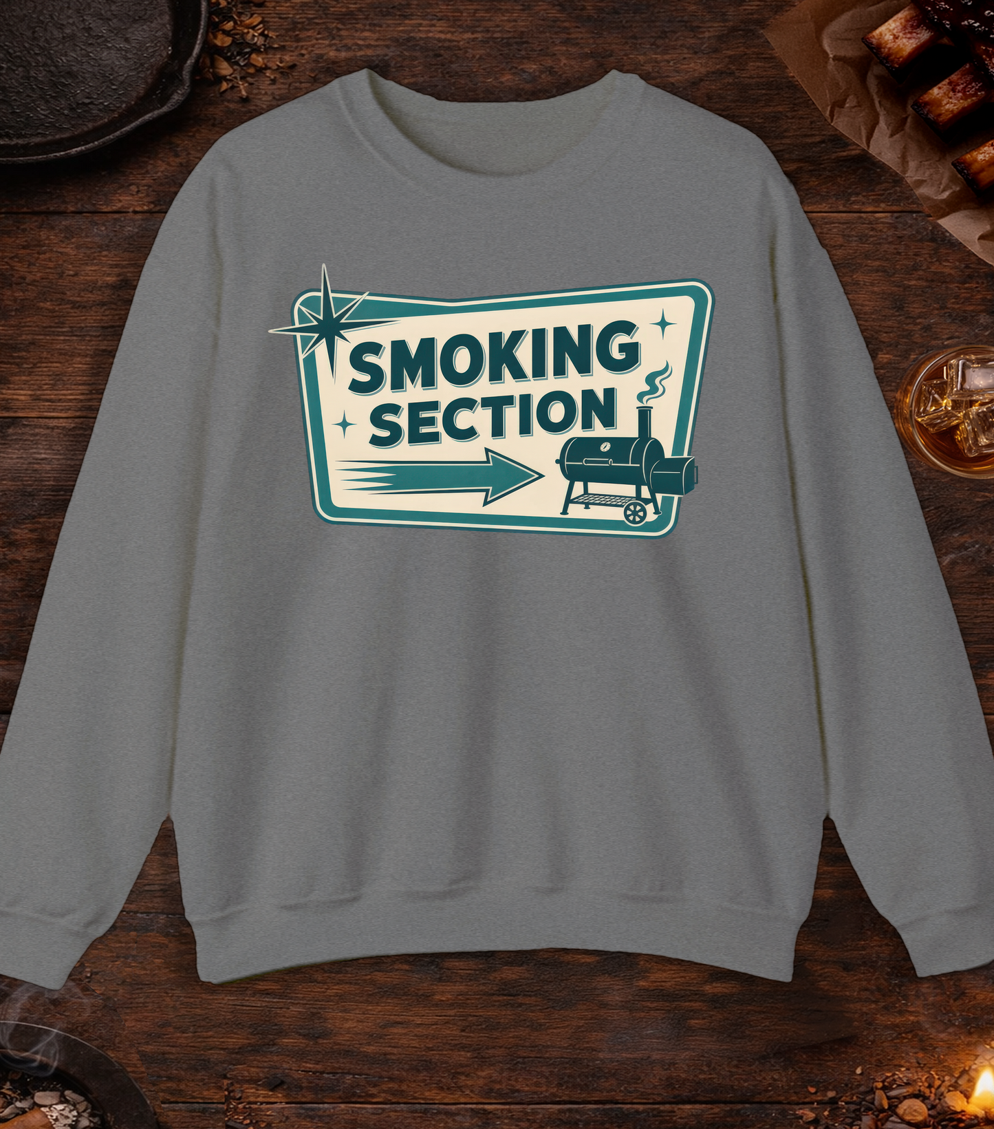 Smoking Section Crewneck - Graphite Heather