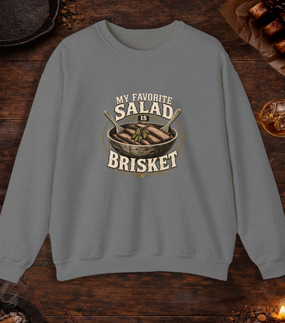 Favorite Salad Is Brisket Crewneck - Graphite Heather