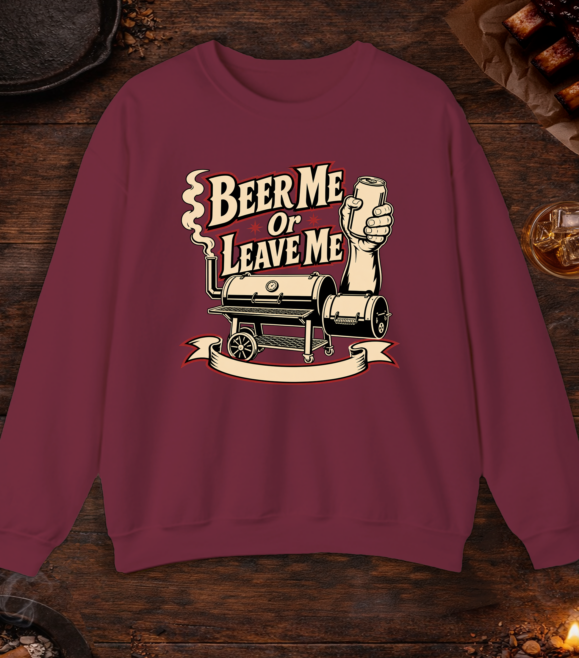 Beer Me Crewneck - Maroon