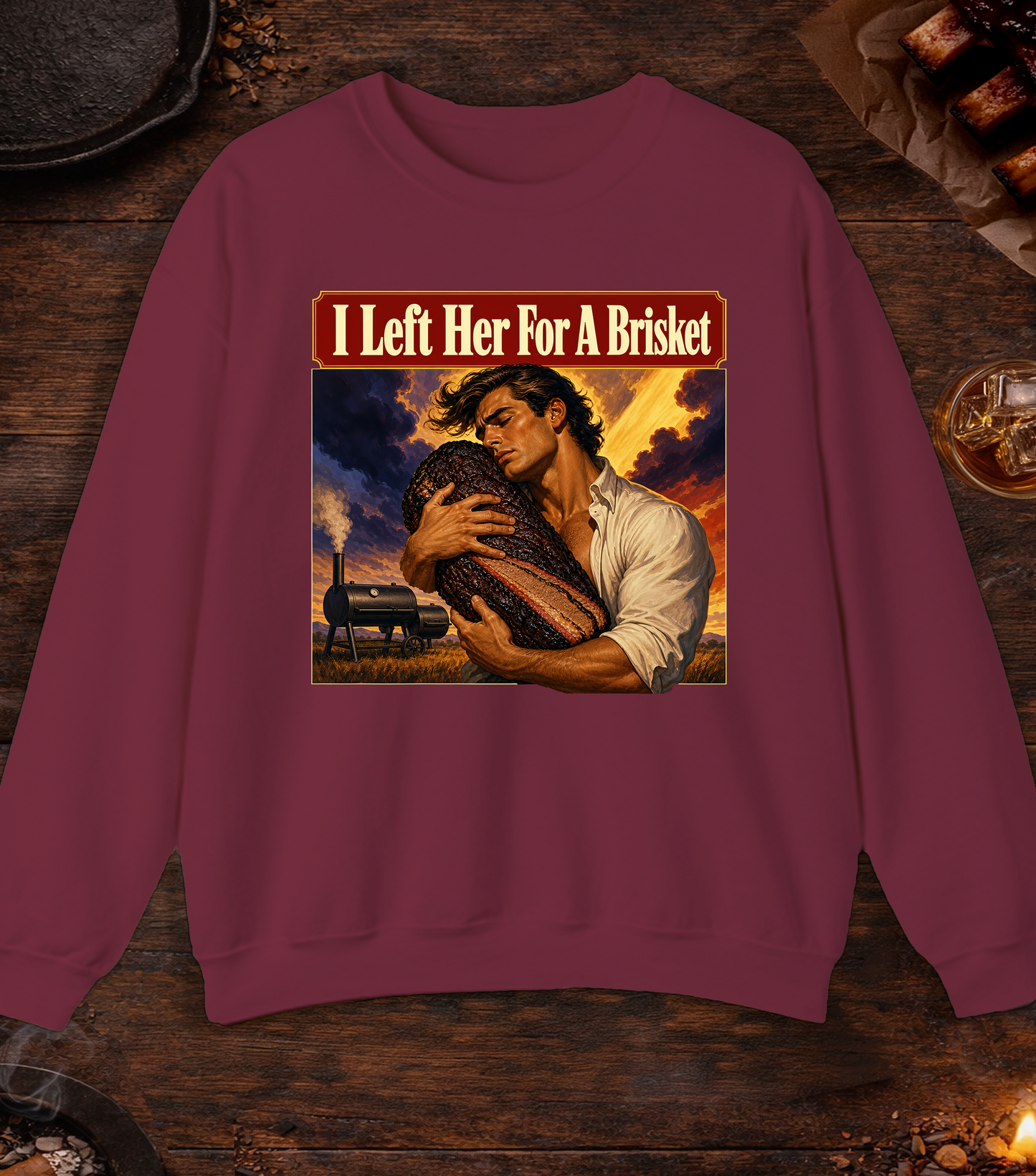 I Left Her Crewneck - Maroon