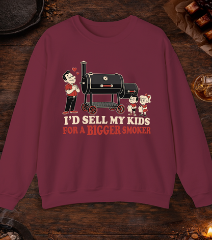 Sell My Kids Crewneck - Maroon