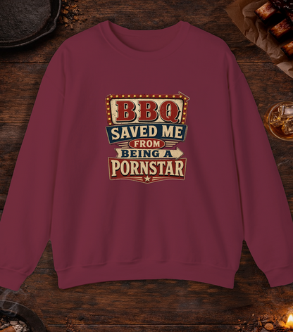 BBQ Saved Me Crewneck - Maroon