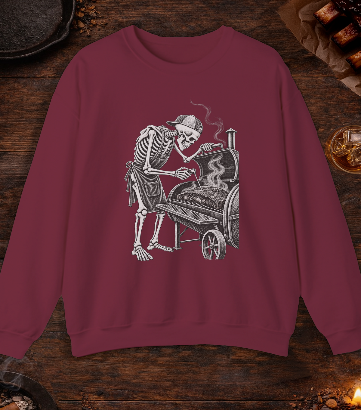Skeleton Temp - Maroon